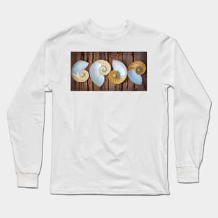 Four Chambered Nautilus Seashells Long Sleeve T-Shirt